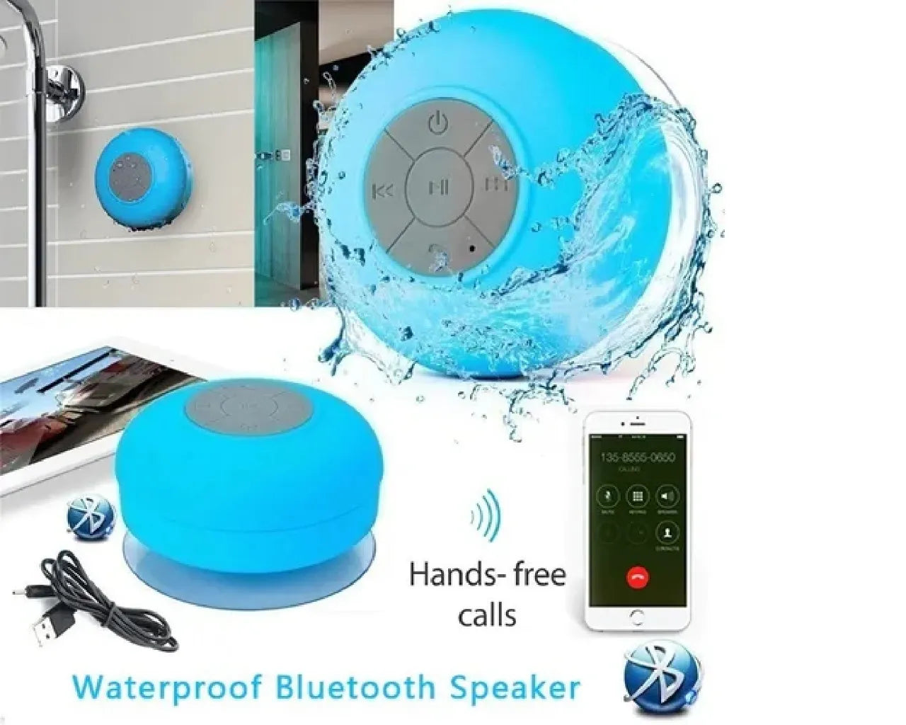 PARLANTE CON BLUETOOTH RESISTENTE AL AGUA Y MANOS LIBRES