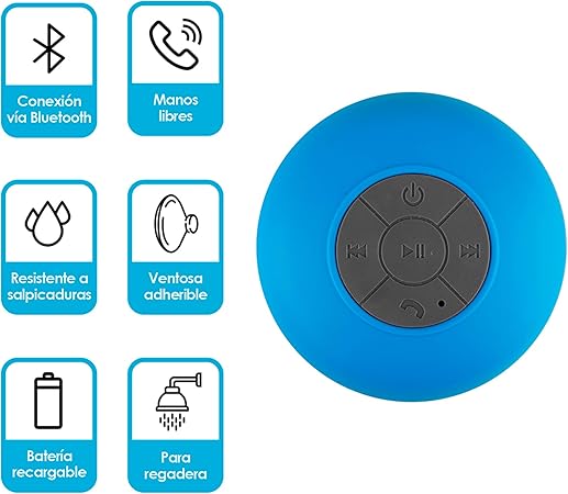 PARLANTE CON BLUETOOTH RESISTENTE AL AGUA Y MANOS LIBRES